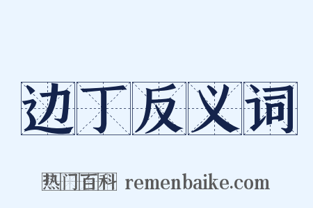 边丁反义词是什么意思的图片